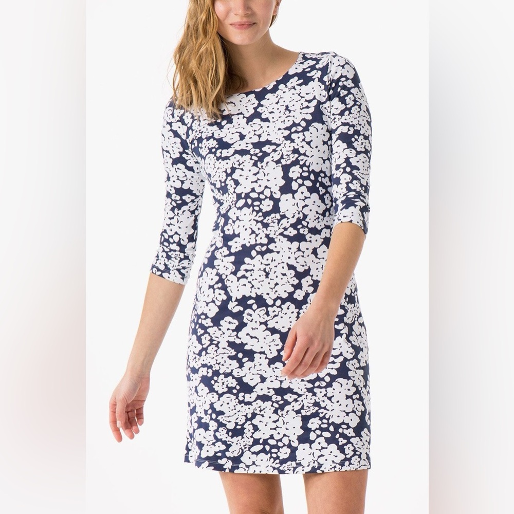 Mahi Gold Bimini Dress In French Petals White